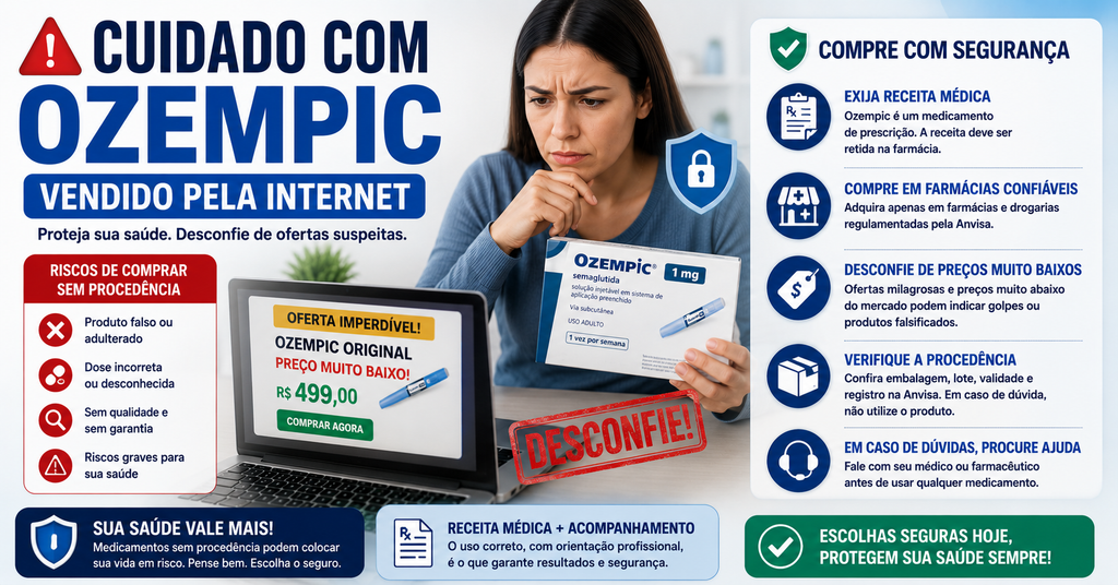 Cuidados ao comprar Ozempic e como evitar produtos irregulares
