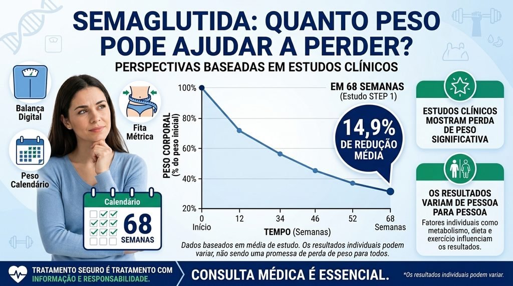 Semaglutida e perda de peso observada em estudos clínicos