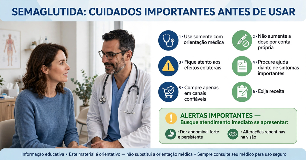 Semaglutida para emagrecer e cuidados com medicamentos em 2026