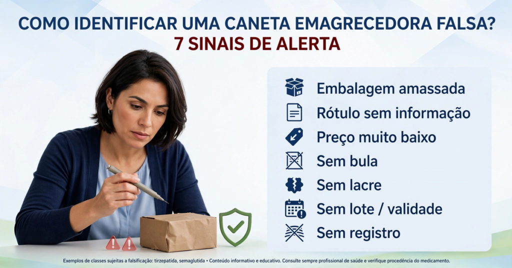 Como identificar uma caneta emagrecedora falsa e evitar produtos irregulares