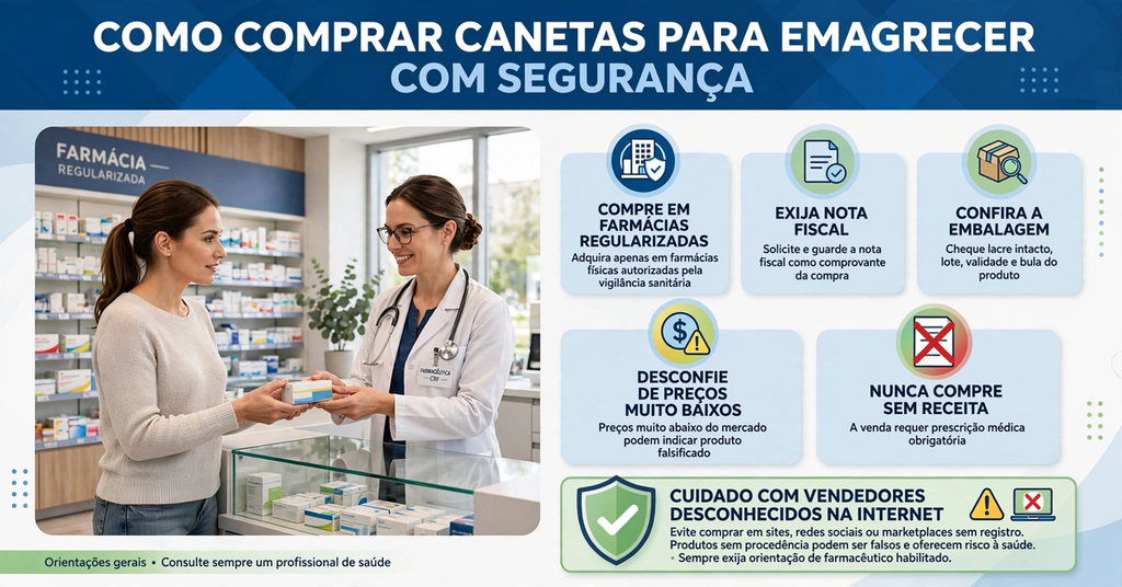 Como comprar canetas para emagrecer com segurança e evitar falsificações