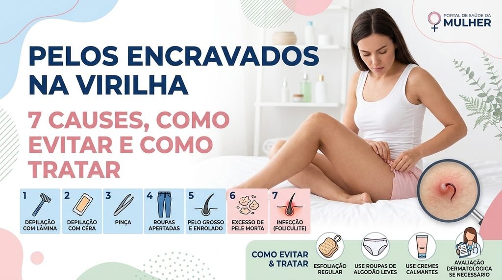 Pelos encravados na virilha: causas, prevenção e tratamento
