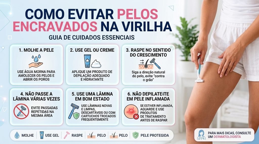 Como evitar pelos encravados na virilha durante a depilação