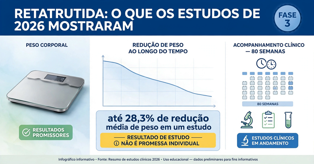 Resultados dos estudos clínicos com retatrutida para perda de peso