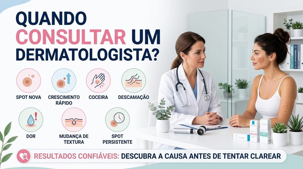 Quando procurar um dermatologista para manchas persistentes na pele