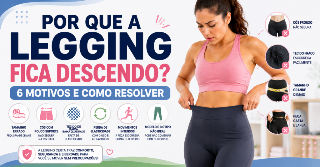 Por que a legging fica descendo e como resolver