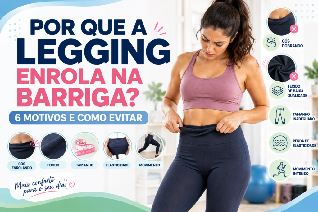 Por que a legging enrola na barriga e como evitar esse problema
