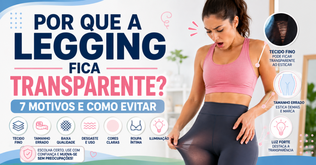 Por que a legging fica transparente e como evitar